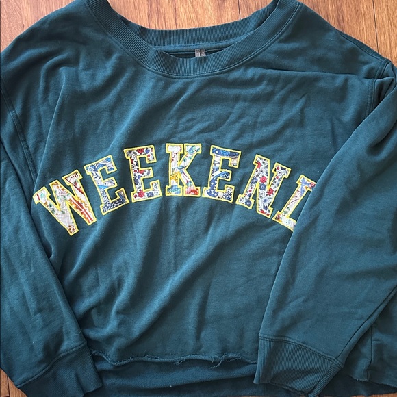 Anthro Weekend Long Sleeve Crop Top - Picture 4 of 4